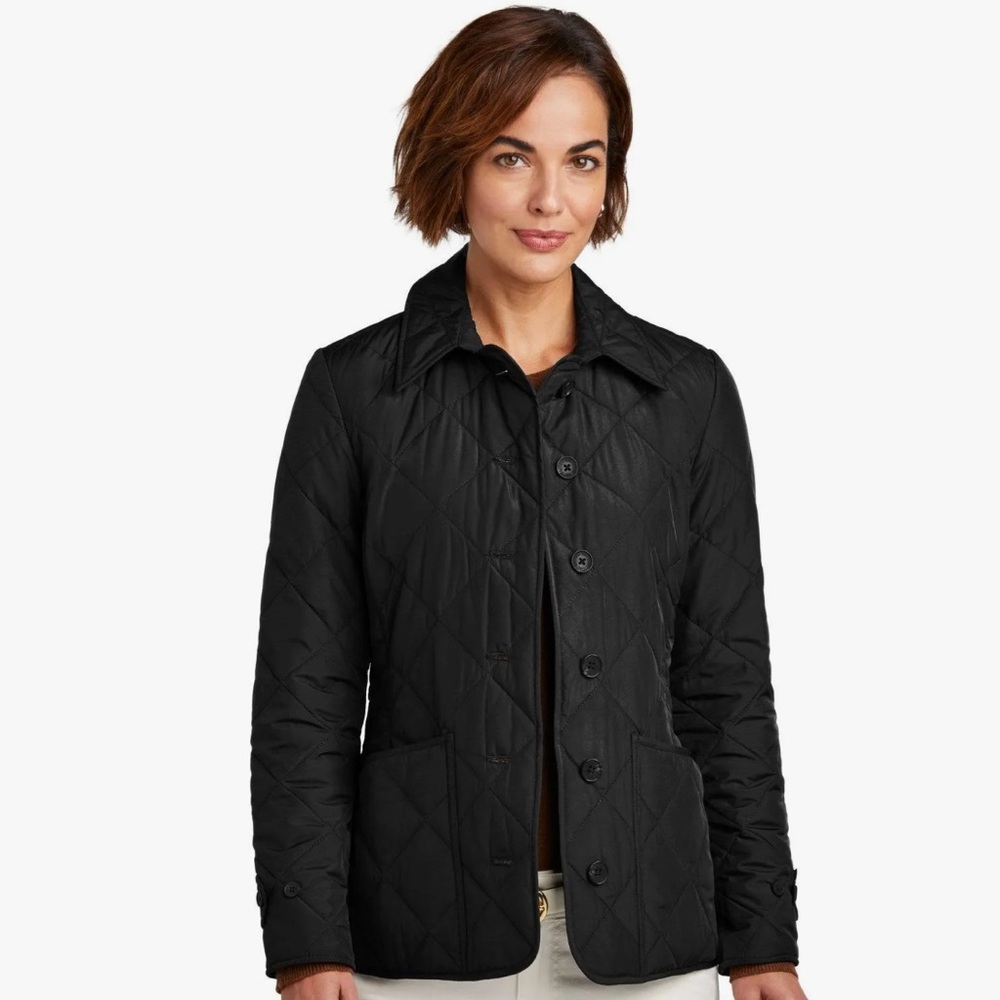 Ladies Brooks Brothers Black Quilted Jacket - Large